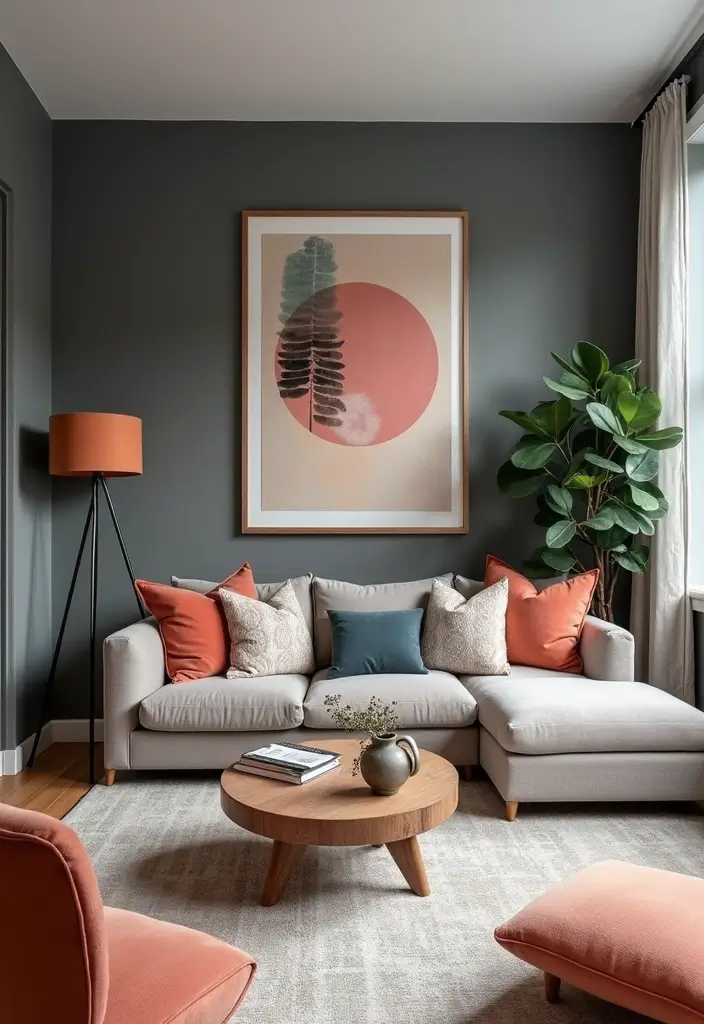 50 Stunning Paint Colors for Living Room Walls That Instantly Upgrade Your Space 45 50 Stunning Paint Colors for Living Room Walls That Instantly Upgrade Your Space - 45. Cool Stone Gray