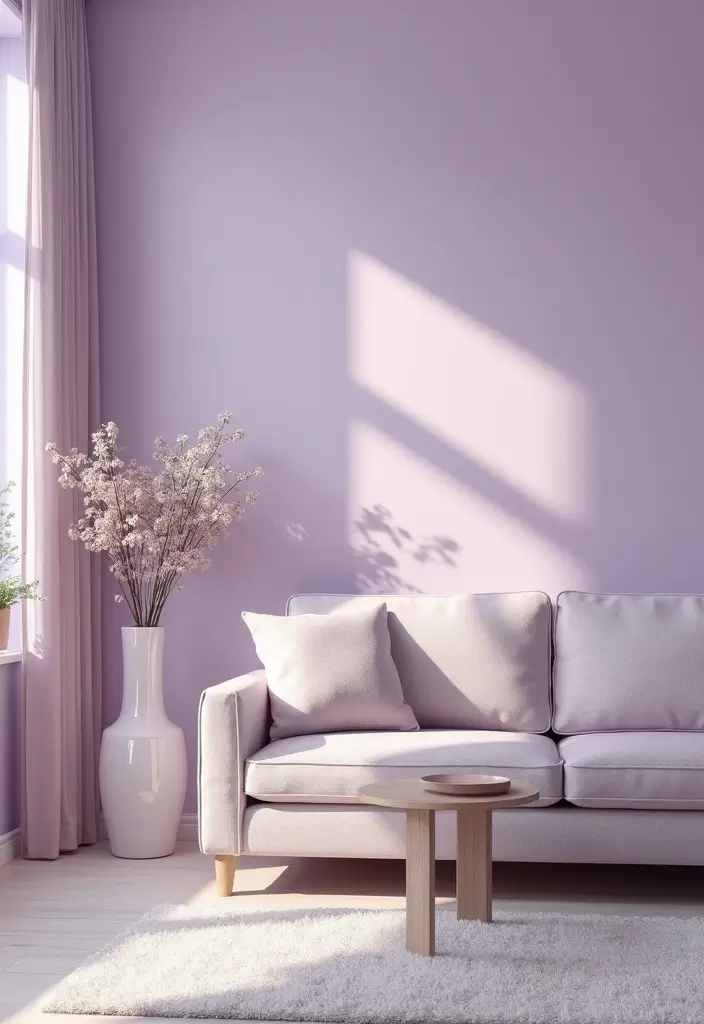 50 Stunning Paint Colors for Living Room Walls That Instantly Upgrade Your Space 7 50 Stunning Paint Colors for Living Room Walls That Instantly Upgrade Your Space - 7. Soft Lavender