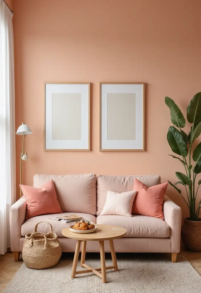50 Stunning Paint Colors for Living Room Walls That Instantly Upgrade Your Space 9 50 Stunning Paint Colors for Living Room Walls That Instantly Upgrade Your Space - 9. Soft Peach