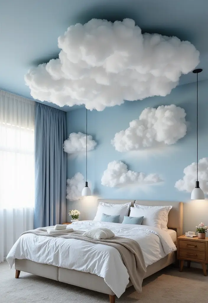 50 Teen Girl Bedroom Ideas She’ll Absolutely Love 41 50 Teen Girl Bedroom Ideas She’ll Absolutely Love - 37. Dreamy Cloud Ceiling