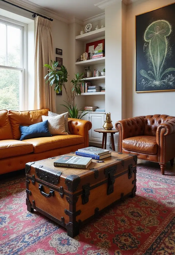 50 Western Living Room Decor Ideas with Rustic Charm - 10. Statement Furniture Pieces for Bold Impact