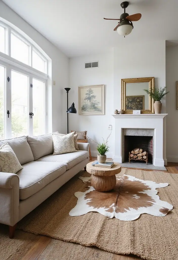 50 Western Living Room Decor Ideas with Rustic Charm - 13. Layering Rugs for Texture and Warmth