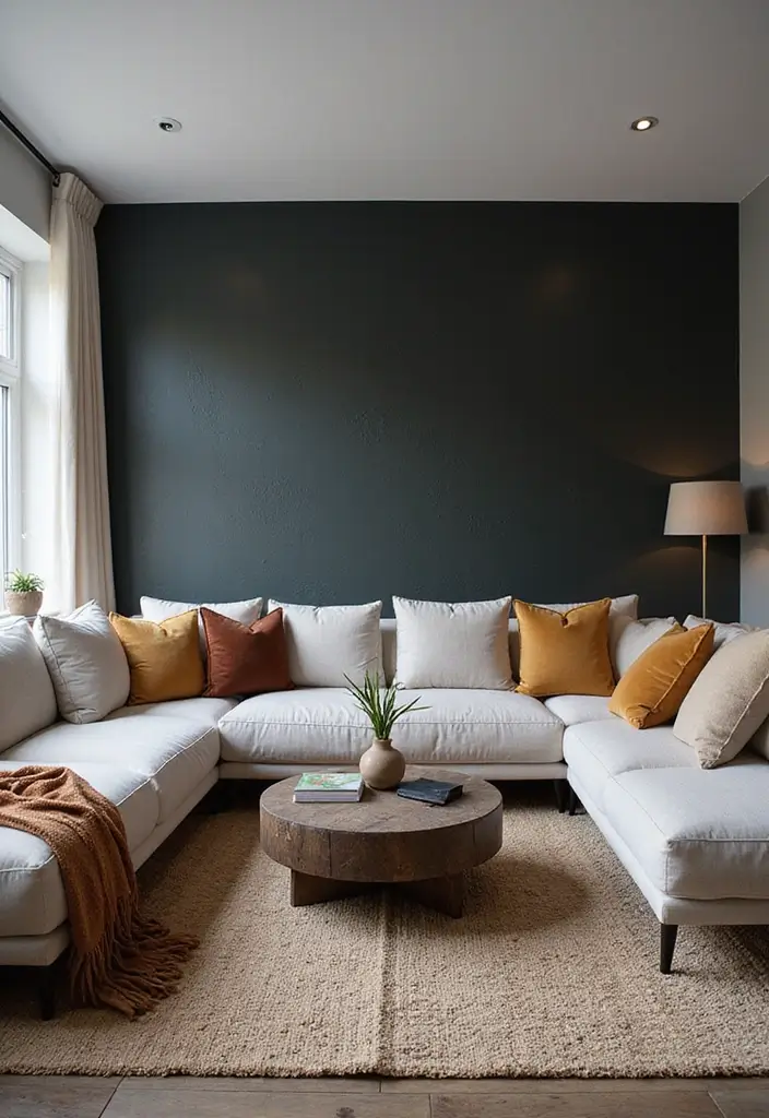 50 Western Living Room Decor Ideas with Rustic Charm - 33. Bold Accent Walls for Drama