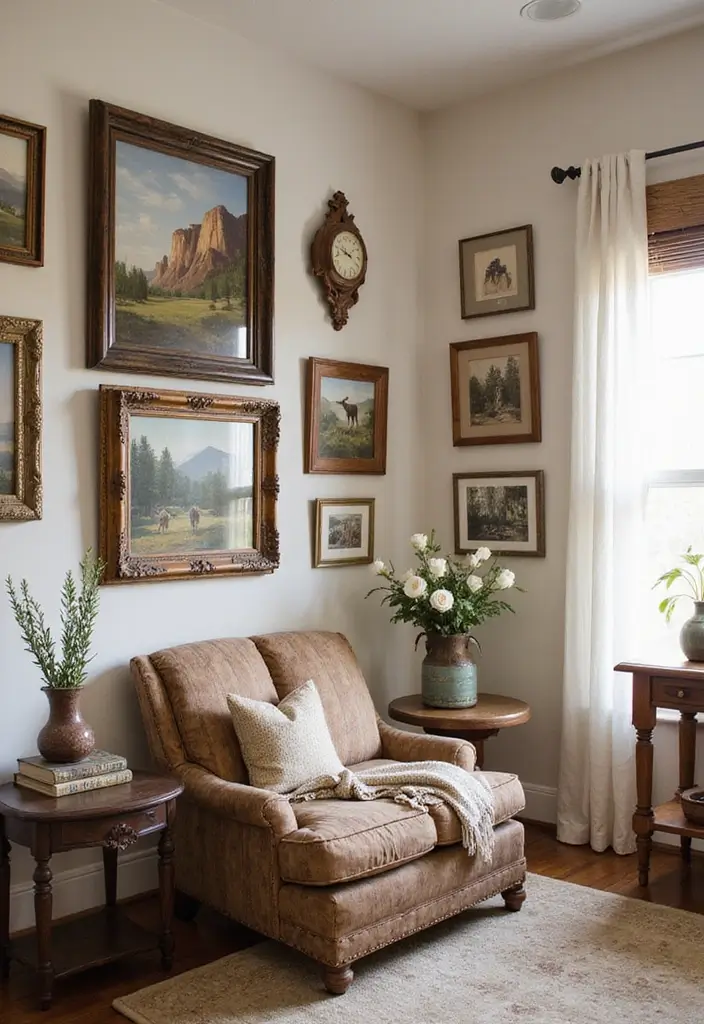 50 Western Living Room Decor Ideas with Rustic Charm - 4. Rustic Wall Art to Capture the Spirit