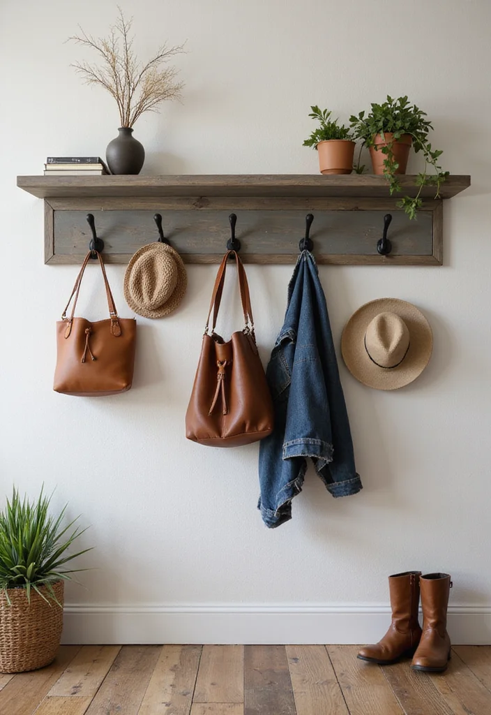 10 Basement Ledge Wall Ideas for Decorative Useful Space 78 10 Basement Ledge Wall Ideas for Decorative Useful Space - 8. Functional Wall Hooks