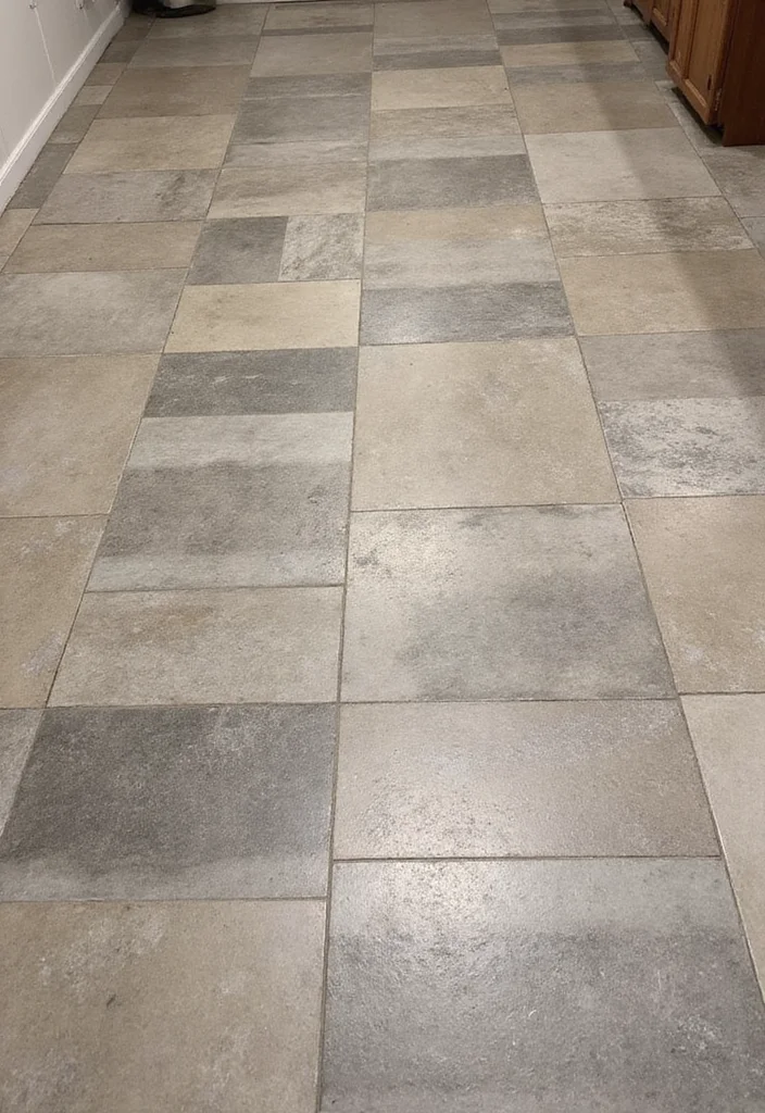 10 Basement Tile Floor Ideas for Durable Clean Surfaces - 4. Vinyl Tiles with a Twist