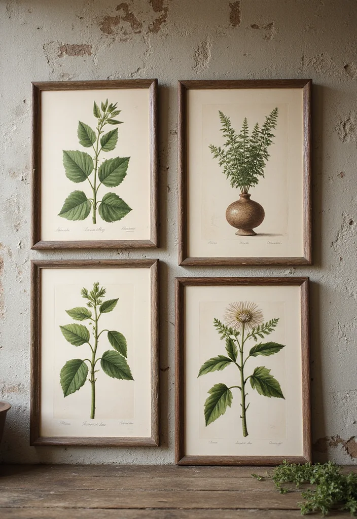 10 Cafe Wall Decor Ideas for Warm Inviting Ambience - 2. Botanical Prints as Wall Art