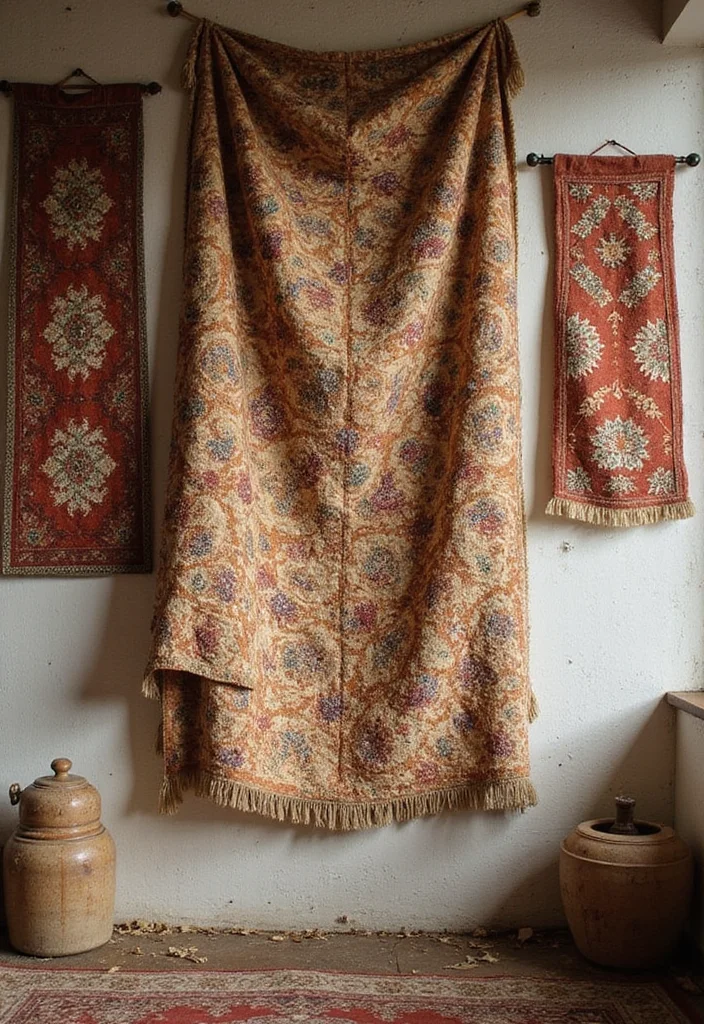 10 Cafe Wall Decor Ideas for Warm Inviting Ambience - 9. Cozy Fabric Wall Hangings