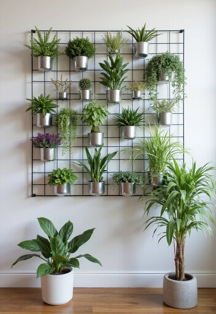 10 Green Wall Curtain Ideas for Natural Calm Interiors - 6. Magnetic Plant Wall Curtain