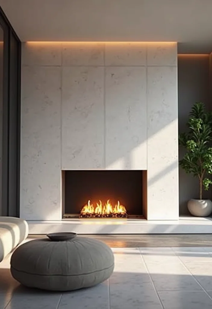 10 Minecraft Fireplace Ideas for Fun Creative Builds - 2. Modern Minimalist Fireplace