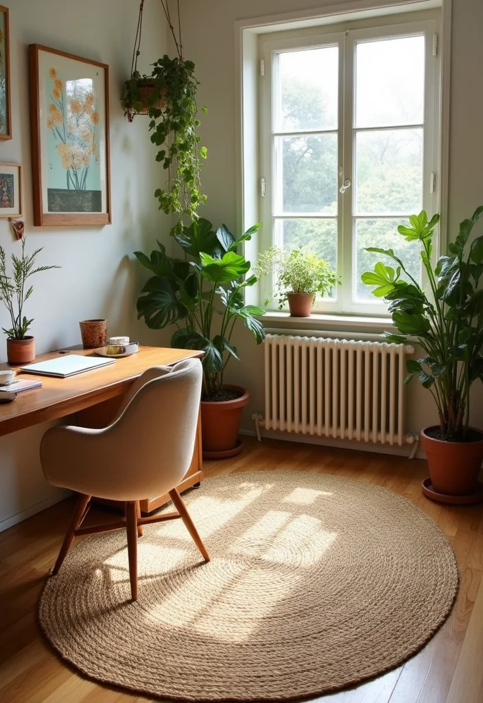 10 Office Rugs Ideas for Warm Comfortable Flooring - 2. Jute Natural Fiber Rugs