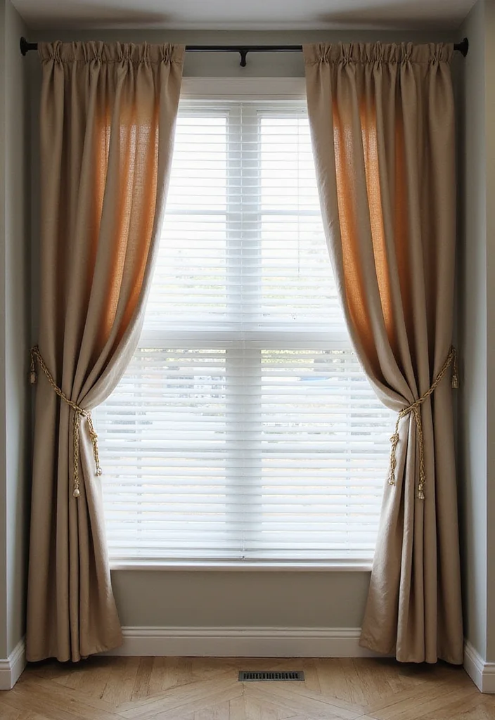 10 One Side Curtain Ideas for Asymmetrical Modern Style - 8. Incorporating Blinds
