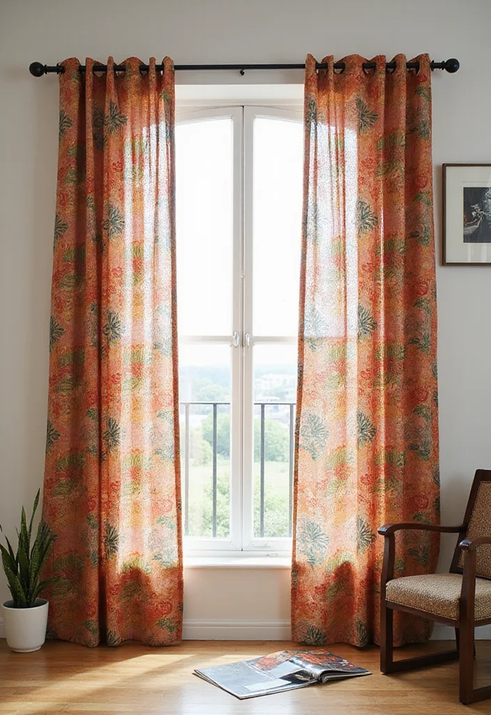 10 One Side Curtain Ideas for Asymmetrical Modern Style - 9. Custom Prints