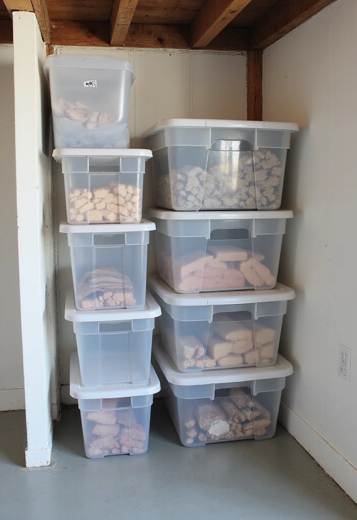 10 Storage Ideas for Your Basement: Unlock the Hidden Potential - 5. Clear Storage Bins