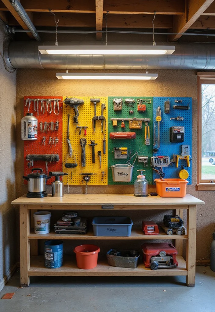 10 Storage Ideas for Your Basement: Unlock the Hidden Potential - 6. Pegboards for Tool Storage