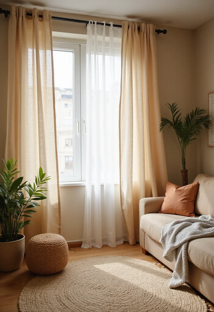 12 Apartment Curtain Ideas for Privacy and Space Efficiency 122 12 Apartment Curtain Ideas for Privacy and Space Efficiency - 12. Sustainable Curtains for Eco-Friendly Living