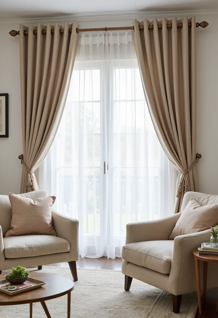 12 Apartment Curtain Ideas for Privacy and Space Efficiency 34 12 Apartment Curtain Ideas for Privacy and Space Efficiency - 4. Curtain Rods with Style