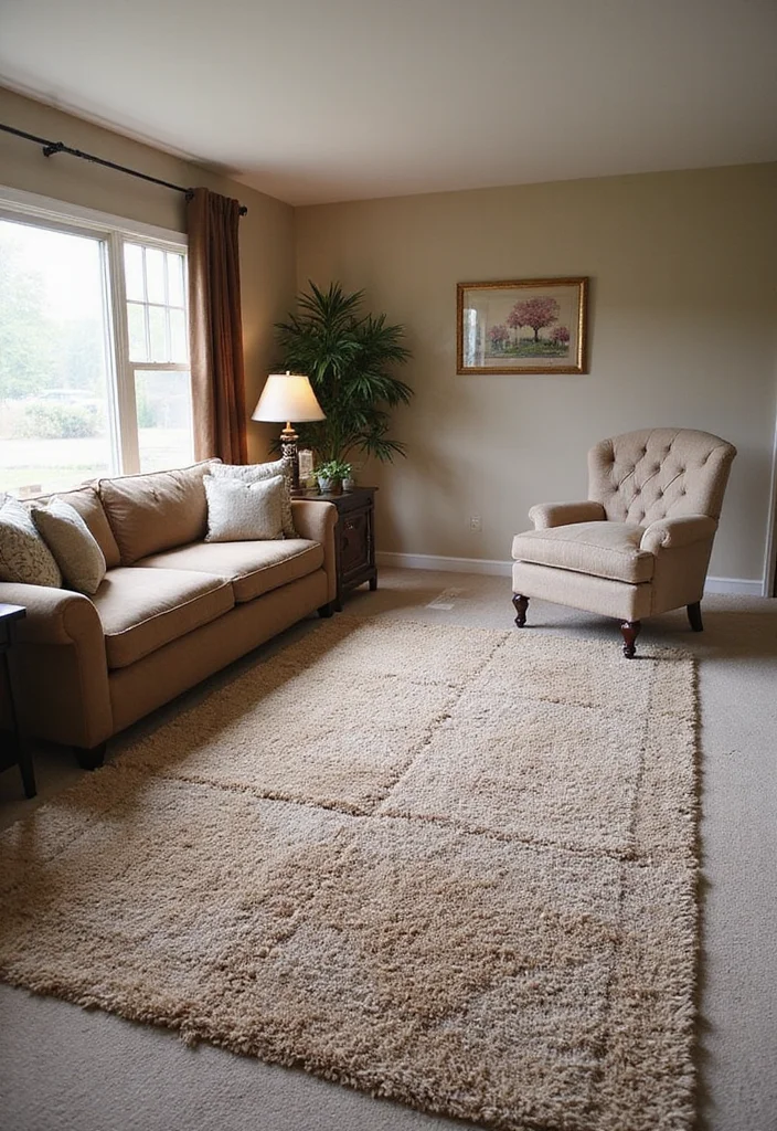 12 Basement Cozy Ideas for Warm Relaxed Comfort - 10. Use Area Rugs for Warmth