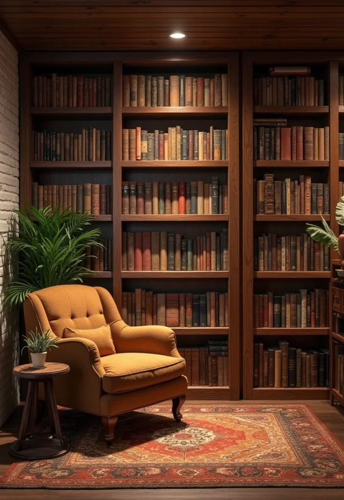 12 Basement Cozy Ideas for Warm Relaxed Comfort - 6. Design a Reading Nook