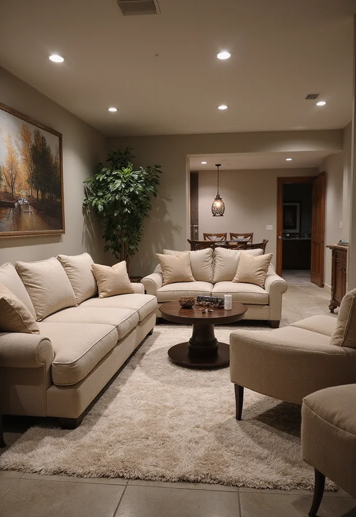 12 Basement Cozy Ideas for Warm Relaxed Comfort - 7. Choose Comfortable Furniture