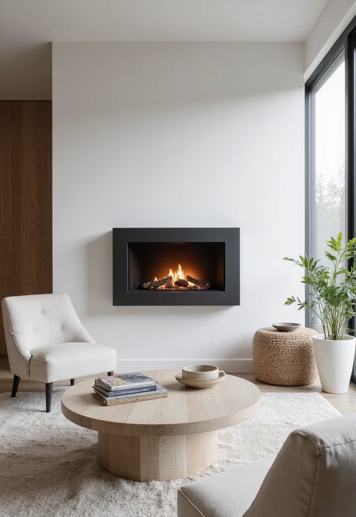12 Built In Fireplace Ideas for Integrated Modern Living 1. Minimalist Wall Mounted Fireplaces