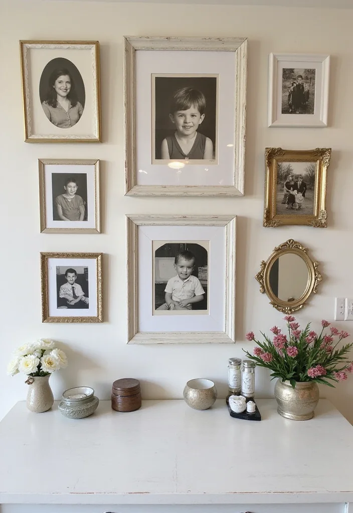 12 Cottagecore Wall Decor Ideas for Soft Whimsical Charm 23 12 Cottagecore Wall Decor Ideas for Soft Whimsical Charm 3. Framed Family Photos