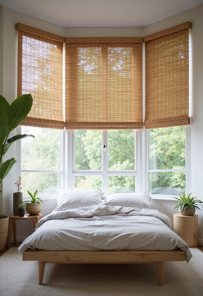 12 Curtain Panel Ideas for Fresh Updated Window Style - 5. Bamboo Shades