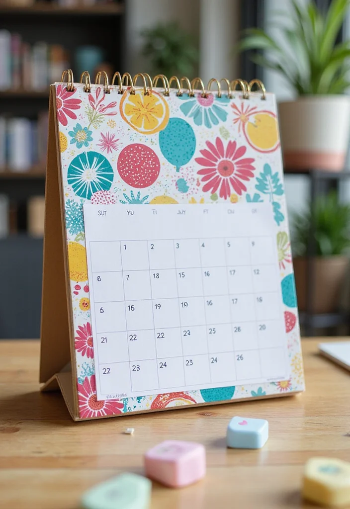 12 Cute Office Ideas for Soft Playful Work Vibes 100 12 Cute Office Ideas for Soft Playful Work Vibes - 10. Quirky Calendar Designs