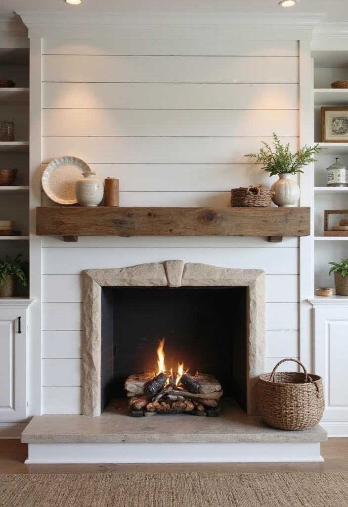 12 DIY Fireplace Ideas for a Budget-Friendly Transformation - 2. Shiplap Surround