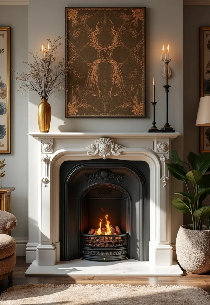 12 DIY Fireplace Ideas for a Budget-Friendly Transformation - 5. Stylish Fireplace Screens