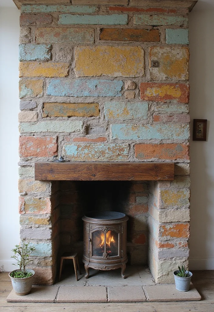 12 DIY Fireplace Ideas for a Budget-Friendly Transformation - 9. Repurposed Materials