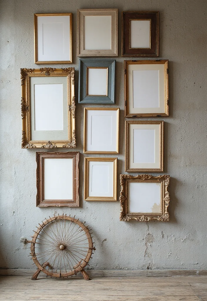 12 Eclectic Wall Decor Ideas for Creative Mixed Style - 11. Eclectic Frame Arrangement