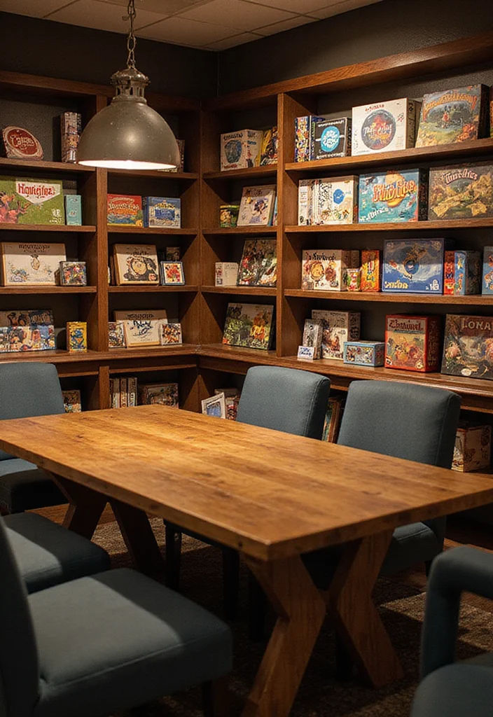 12 Game Room Basement Ideas for Fun Social Activity - 4. Board Game Bonanza