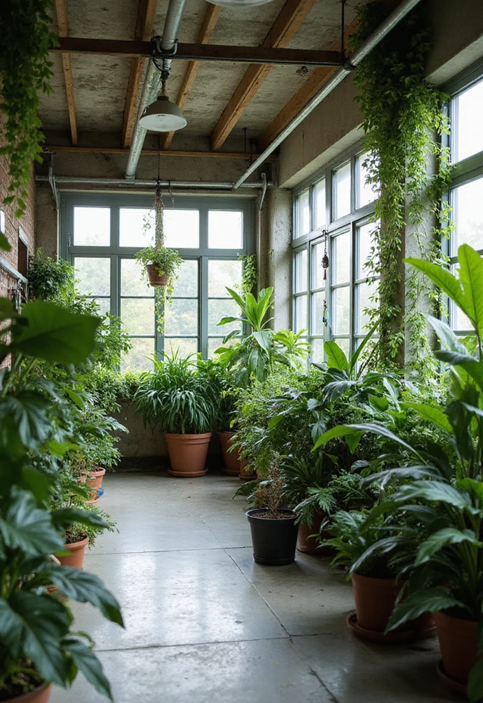 12 Garage Office Ideas for Quiet Functional Workspace - 3. Indoor Plants: Purify and Motivate