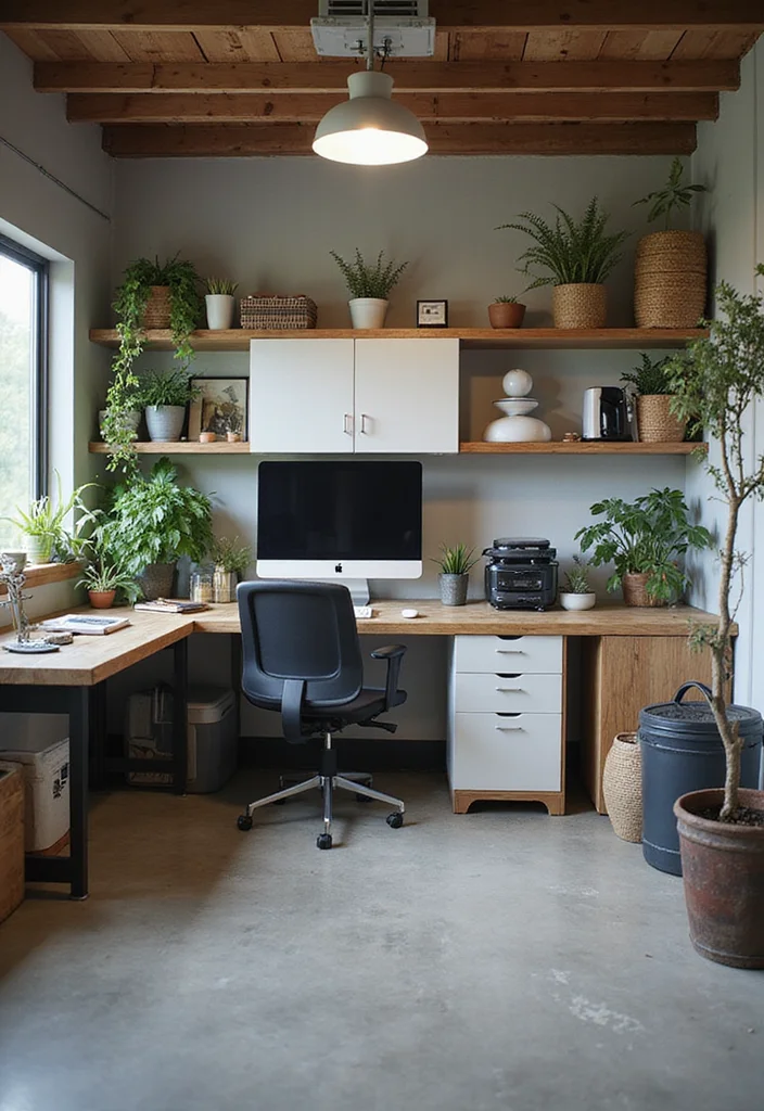 12 Garage Office Ideas for Quiet Functional Workspace - 9. Incorporating Tech Responsibly