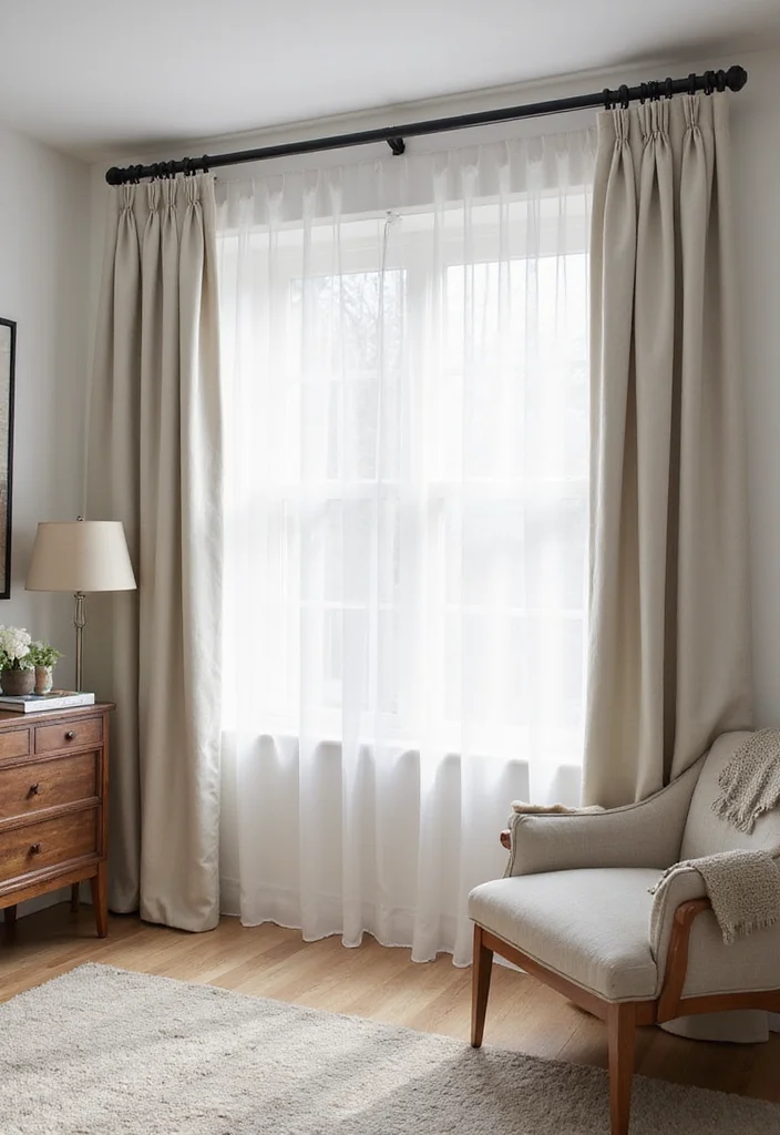 12 Half Curtain Rod Ideas for Simple Stylish Window Framing 45 12 Half Curtain Rod Ideas for Simple Stylish Window Framing 5. Adjustable Half Curtain Rods