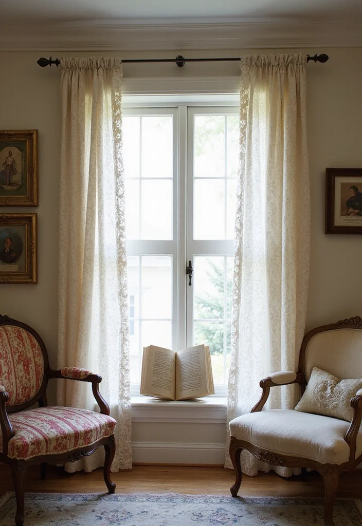 12 Half Curtain Rod Ideas for Simple Stylish Window Framing 89 12 Half Curtain Rod Ideas for Simple Stylish Window Framing 9. Vintage Half Curtain Rods