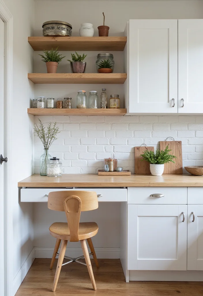 12 Kitchen Office Ideas for Integrated Practical Work Zones 67 12 Kitchen Office Ideas for Integrated Practical Work Zones - 7. Wall-mounted Desk