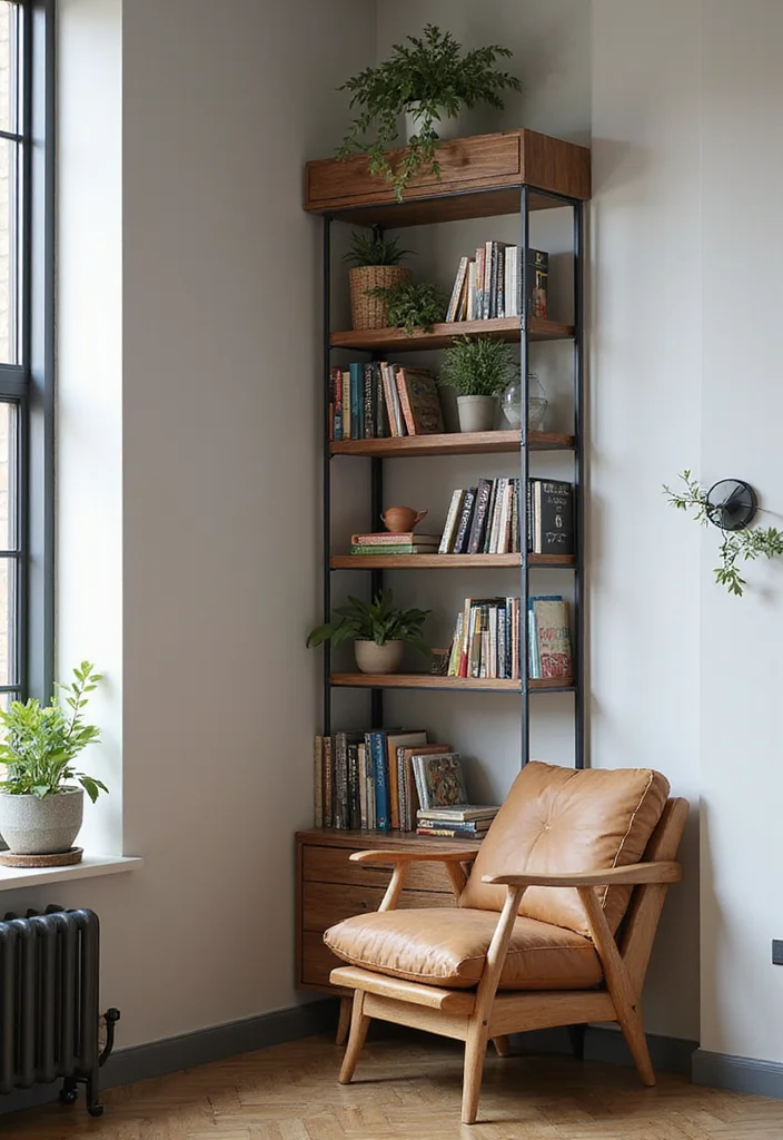 12 Office Bookcase Ideas for Smart Stylish Storage - 6. Corner Bookcase