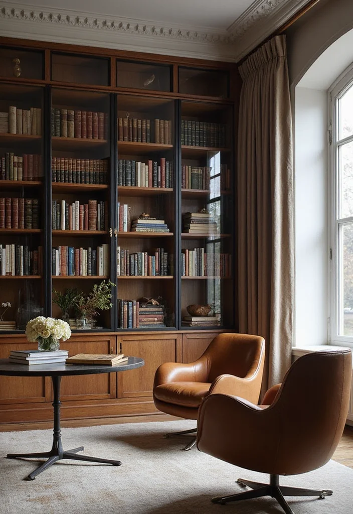 12 Office Bookcase Ideas for Smart Stylish Storage - 9. Glass-Front Bookcase