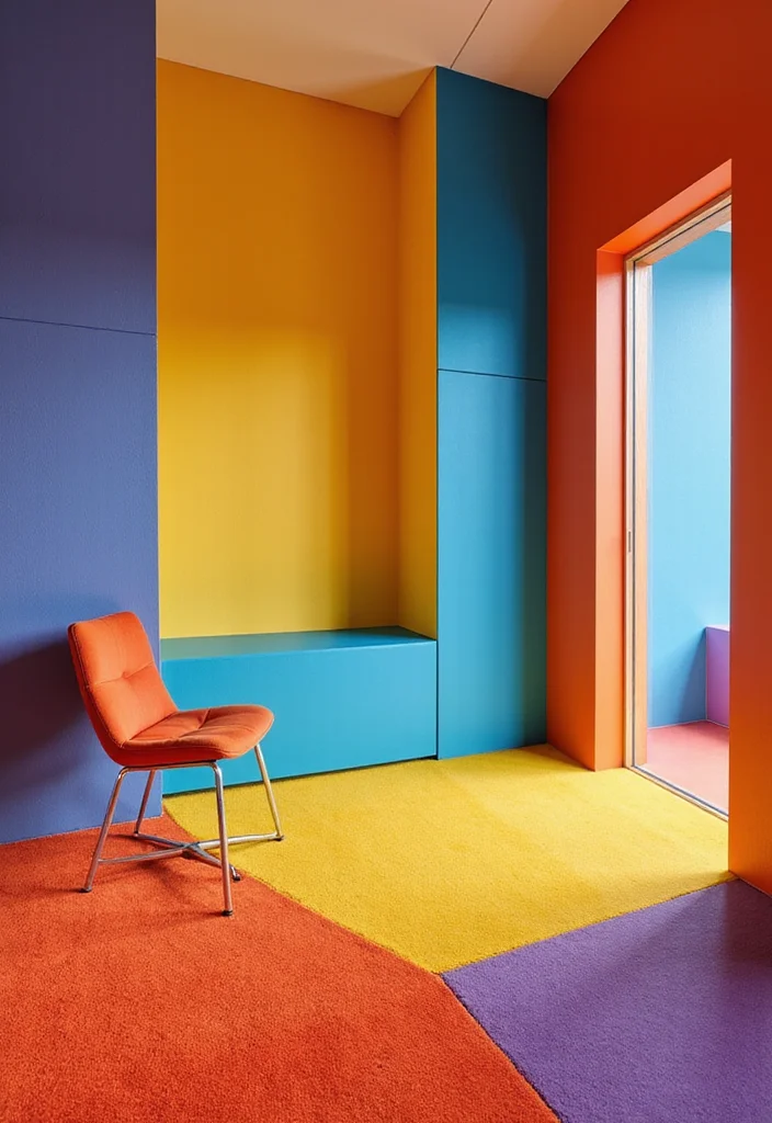 12 Office Painting Ideas for Fresh Motivating Walls 111 12 Office Painting Ideas for Fresh Motivating Walls 11. Color Blocking