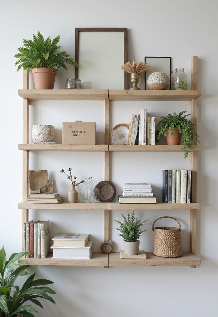 12 Office Shelf Decor Ideas for Clean Modern Displays - 11. Use of Grids