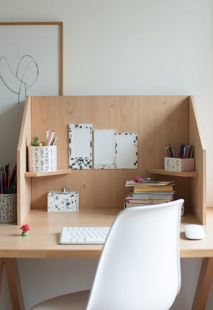 12 Office and Craft Room Ideas for Dual Purpose Creativity 5. DIY Desk Dividers