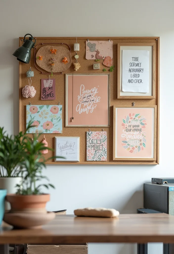 12 Office and Craft Room Ideas for Dual Purpose Creativity 6. Creative Wall Art Displays