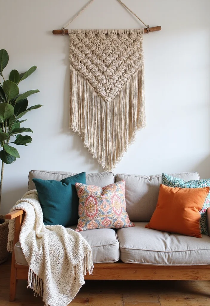 12 Room Decor Ideas Wall for Easy Stylish Upgrades - 5. Macrame Wall Hangings
