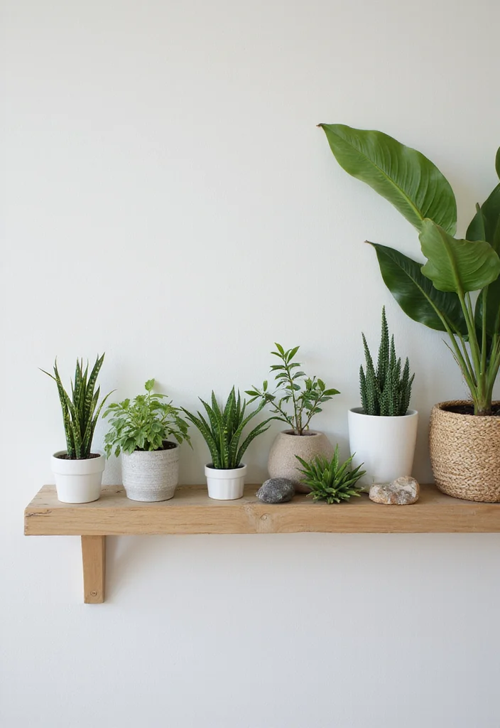 12 Wall Ledge Decor Ideas for Minimal Display Variety - 1. Botanical Bliss