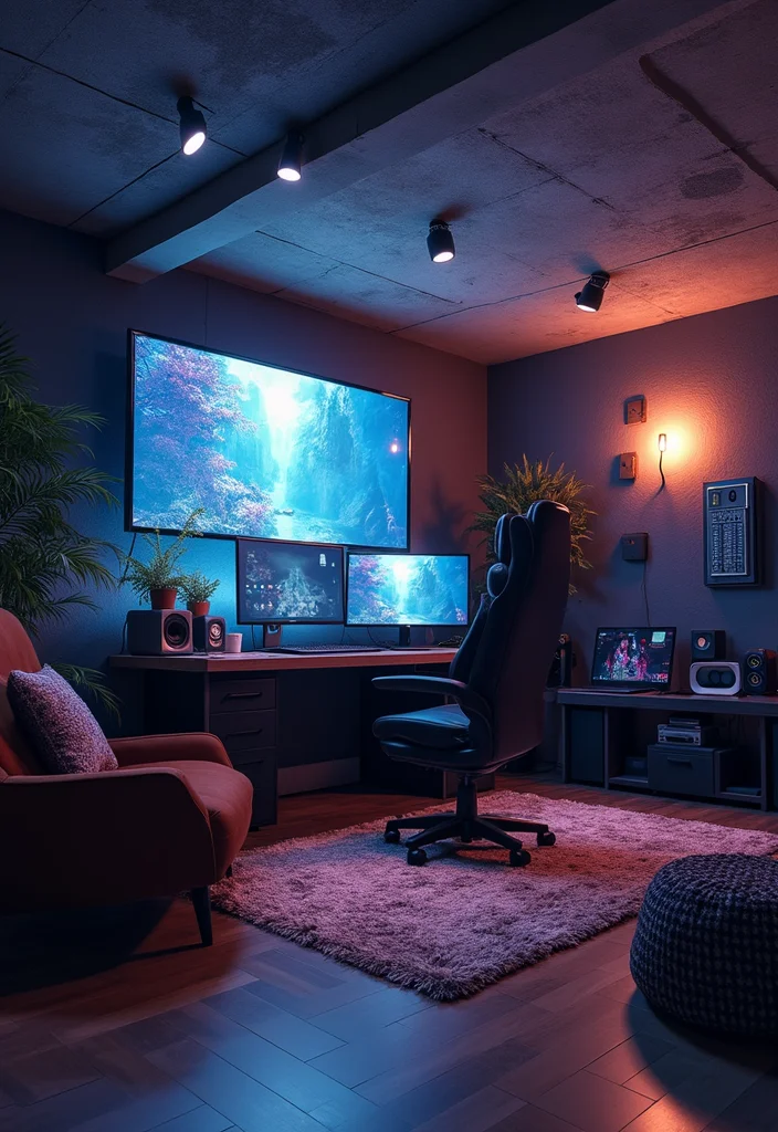 14 Basement Layout Ideas for Efficient Multi Zone Use - 12. Tech Hub