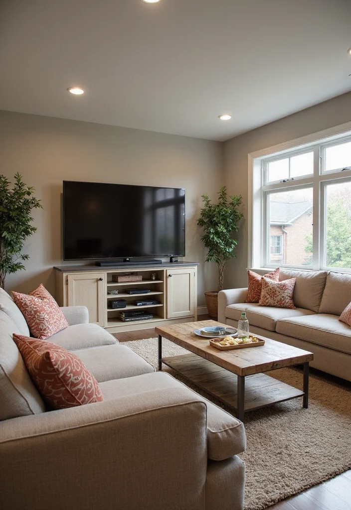 14 Basement Layout Ideas for Efficient Multi Zone Use - 3. Family Entertainment Zone