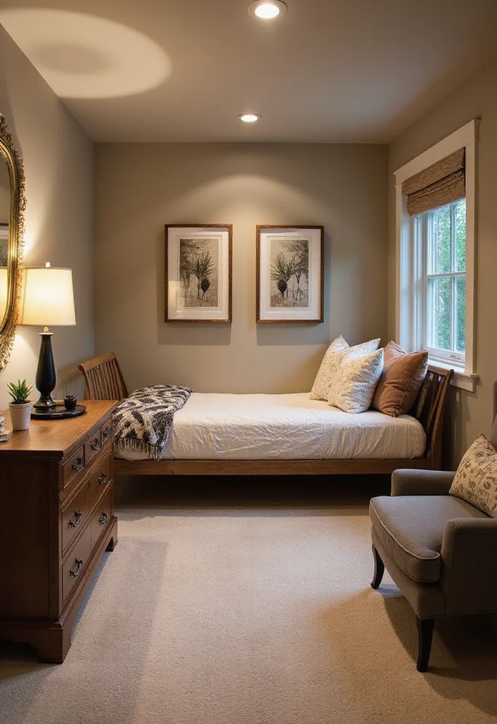 14 Basement Layout Ideas for Efficient Multi Zone Use - 4. Stylish Guest Suite