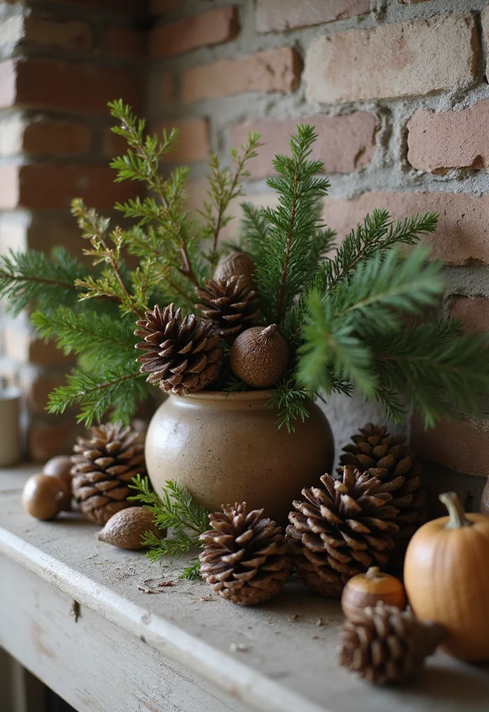 14 Fall Fireplace Mantel Decorating Ideas for Warm Seasonal Charm 1 14 Fall Fireplace Mantel Decorating Ideas for Warm Seasonal Charm 1. Embrace Natural Elements